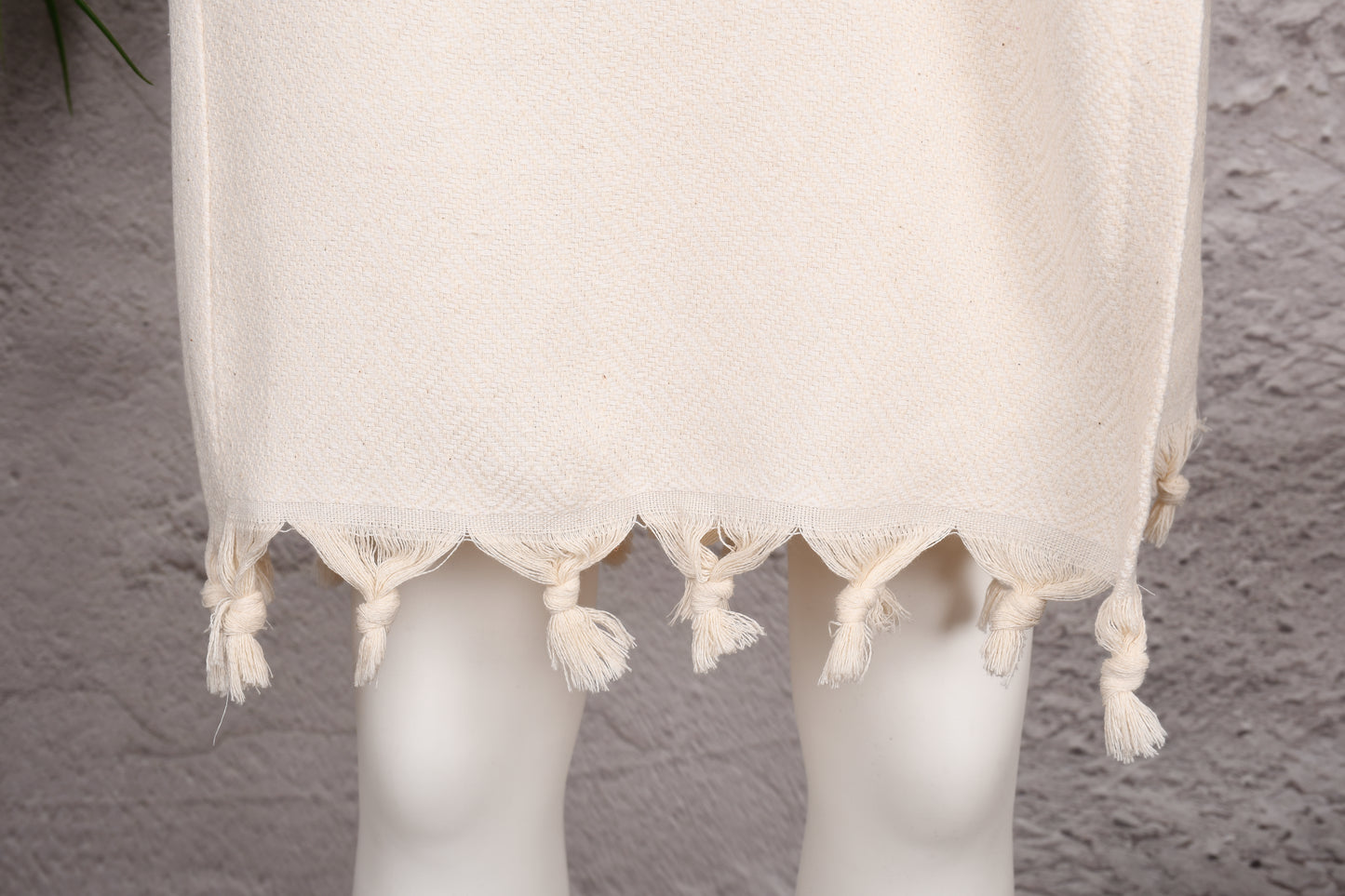 Natural Cream Hooded Turkish Towel Robe for Women