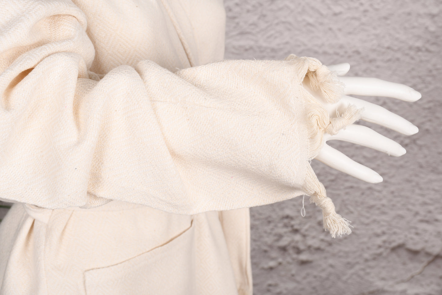 Natural Cream Hooded Turkish Towel Robe for Women
