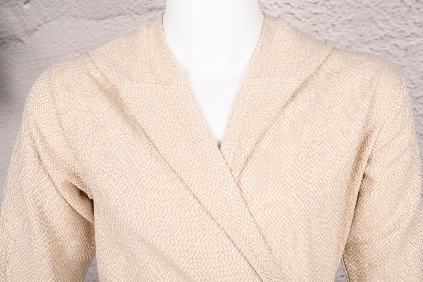 Natural Cream Hooded Turkish Towel Robe for Men