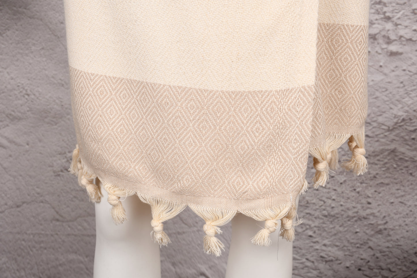 Natural Beige Hooded Turkish Towel Robe for Women