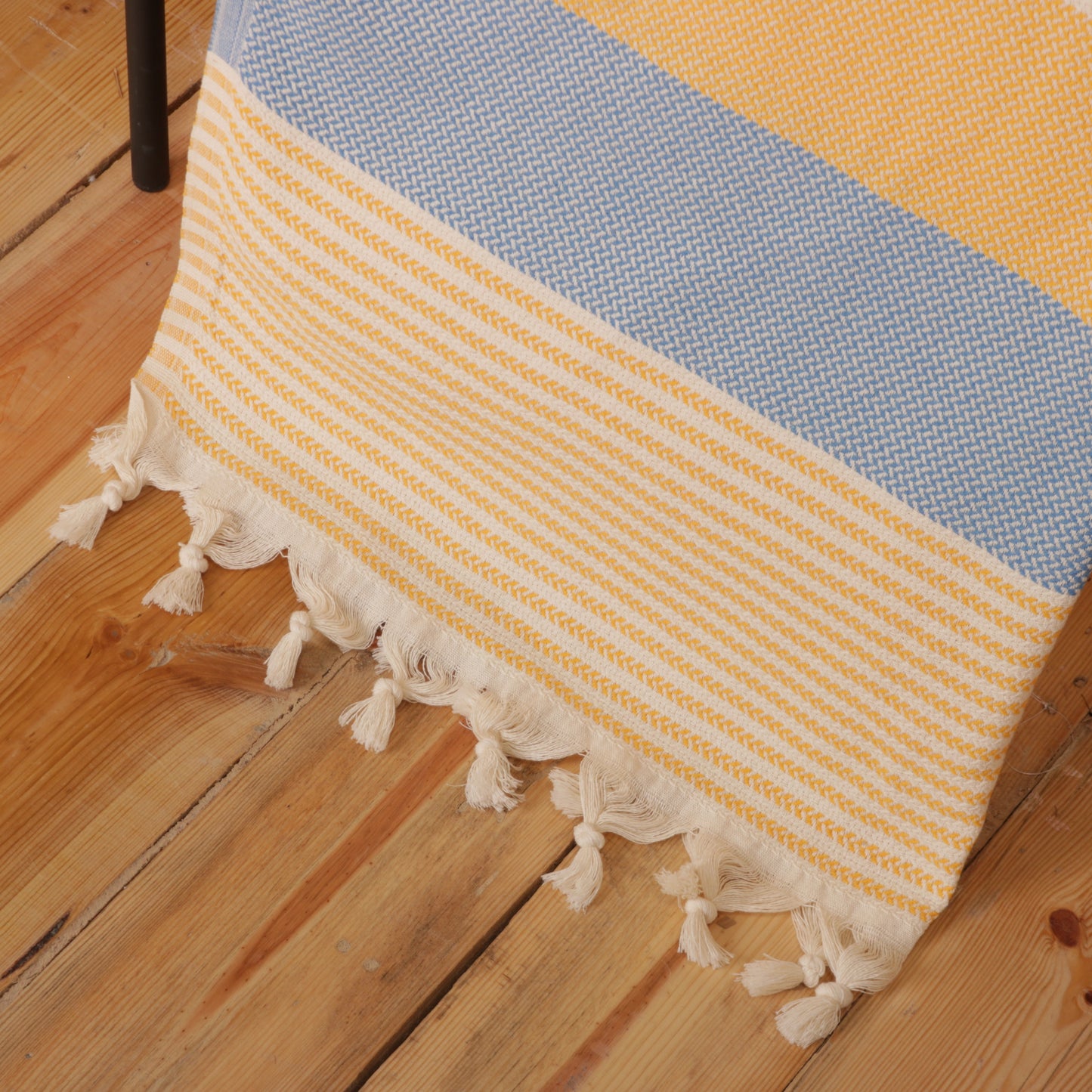 Blue Mustard Convertible Turkish Towel Beach Bag