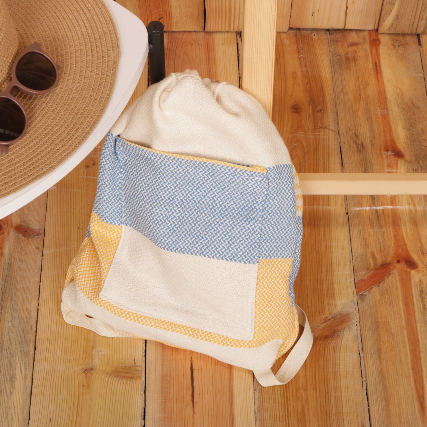Ocean Blue Senfgelbe Cabrio Türkisches Strandtuch-Tasche
