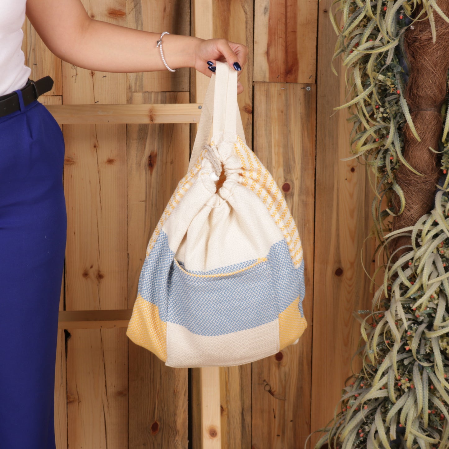 Ocean Blue Senfgelbe Cabrio Türkisches Strandtuch-Tasche