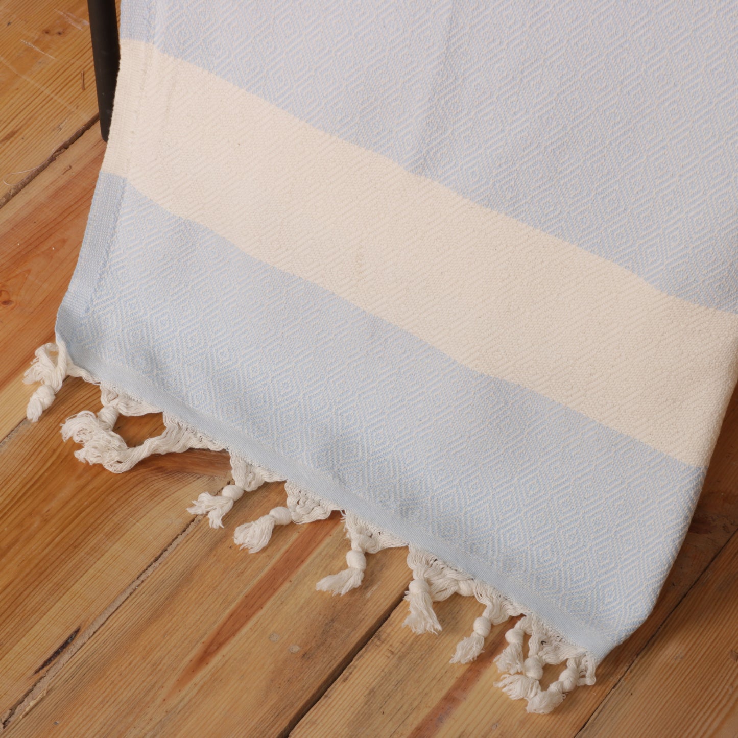 Soft Baby Blue Convertible Turkish Towel Beach Bag