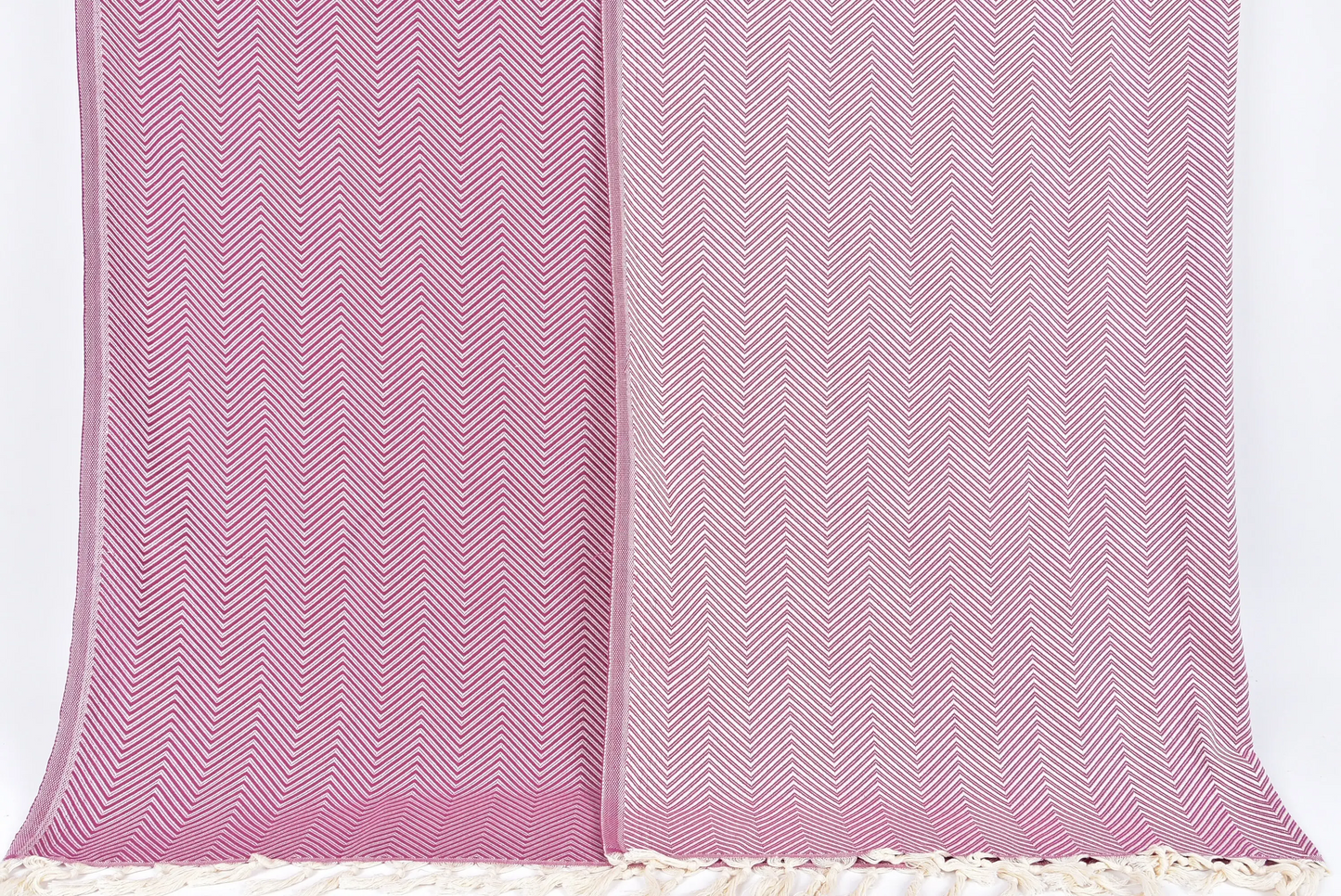 Winter Blanket Turkish Cotton Beige Stripes, 83x91 Inches