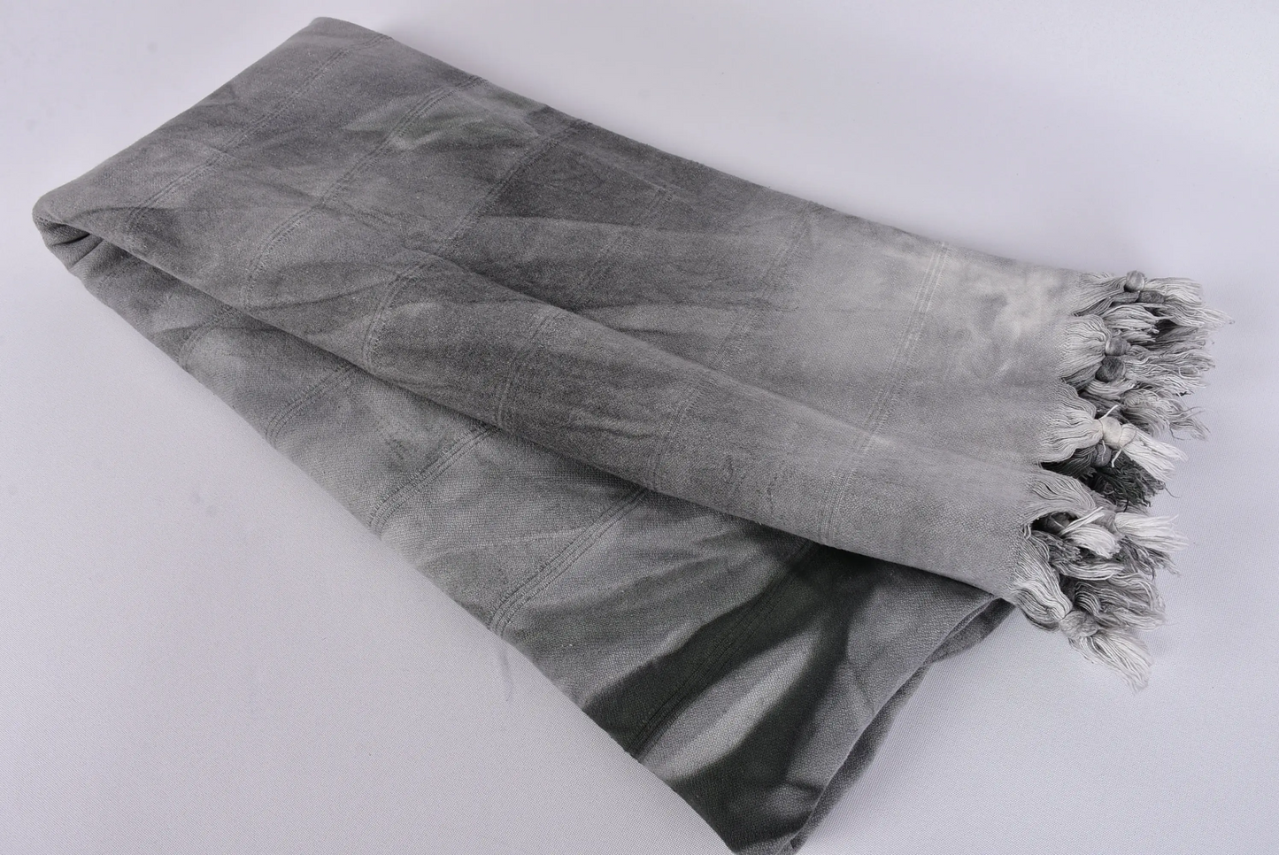 Winter Blanket Throw Turkish Cotton Striped Beige, 79x95 Inches
