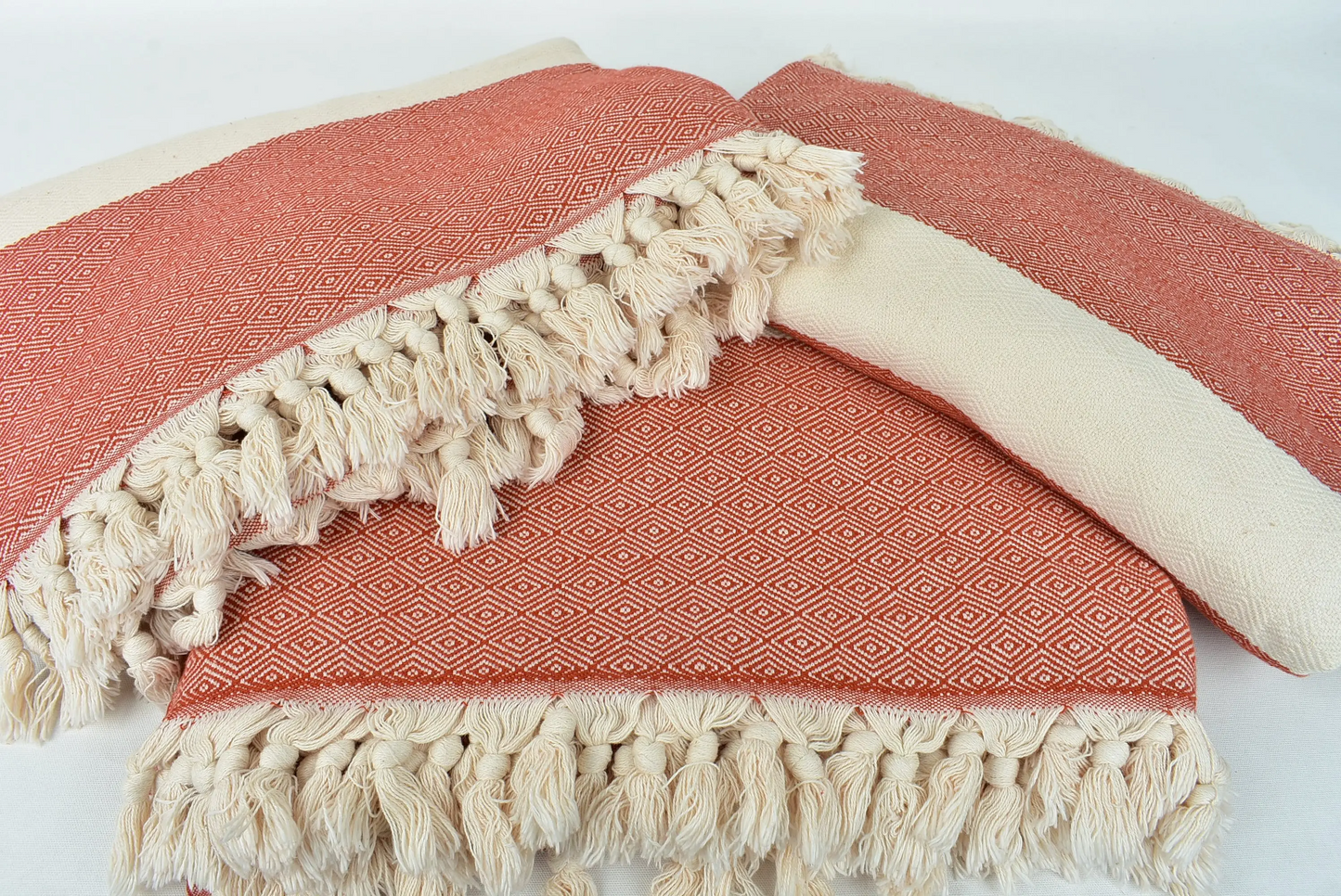 Picnic Blanket Dark Brick Diamond Throw, 79x91 Inches