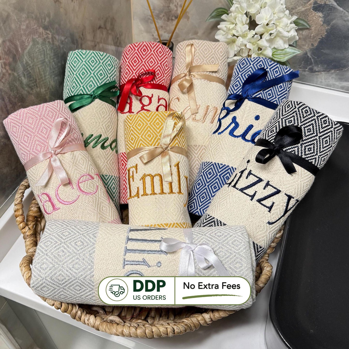 Beach Towel, Bachelorette Party Favor, Personalized Towel, Wedding Gift, Bridesmaid Gift, Bridal Gift, Bachelor Gift, Turkish Cotton Towel