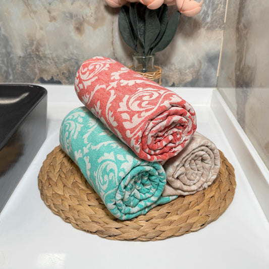 Personalized Turkish Cotton Peshtemal Towel: Custom Embroidered Beach, Bath, Spa