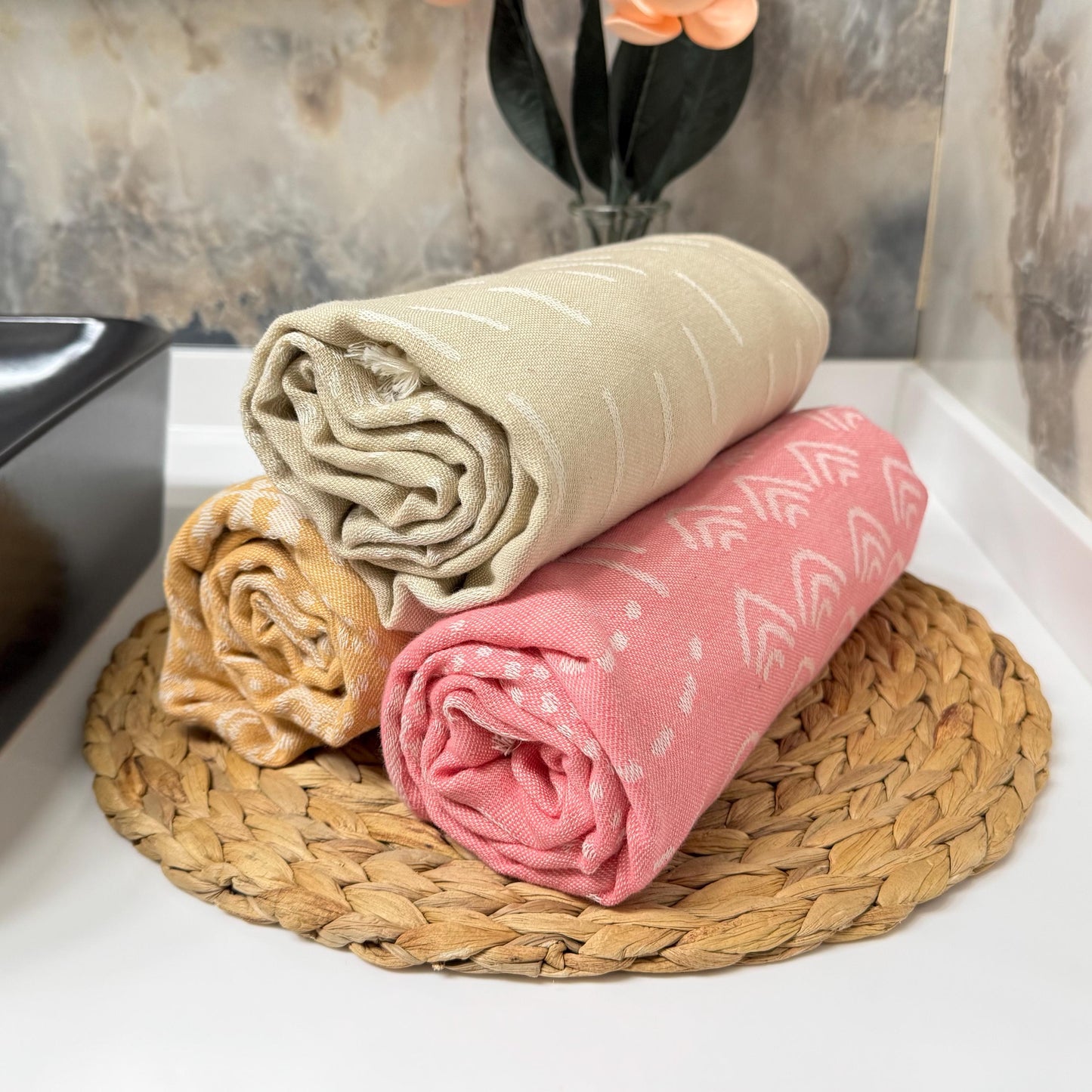 Personalized Turkish Cotton Beach Towel: Bridesmaid Bachelorette Gift