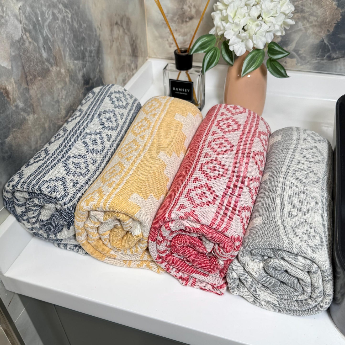 Personalized Turkish Beach Towel: Embroidered Bachelorette Party Favor