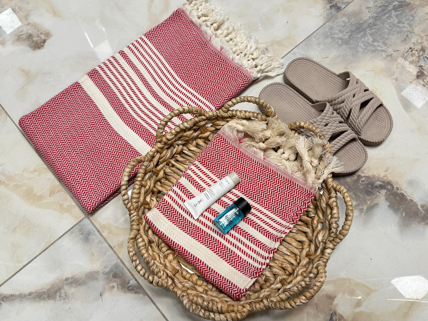 Personalized Turkish Cotton Beach Towel: Embroidered Bachelorette Gift