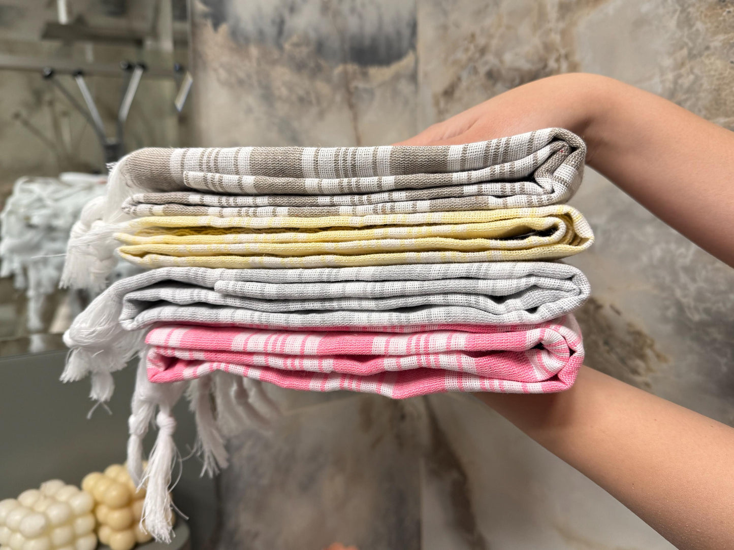 Personalized Turkish Beach Towel: Handwoven Cotton Peshtemal, Wedding Favor
