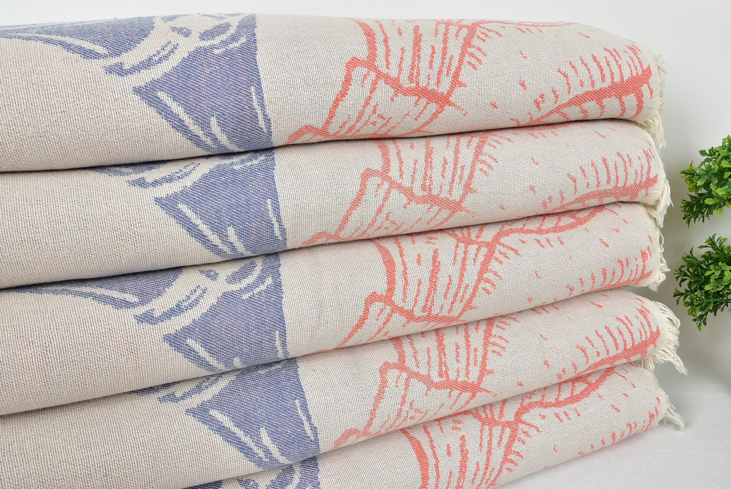 Big Towel Orange Animal Print Cotton Blanket, 60x86
