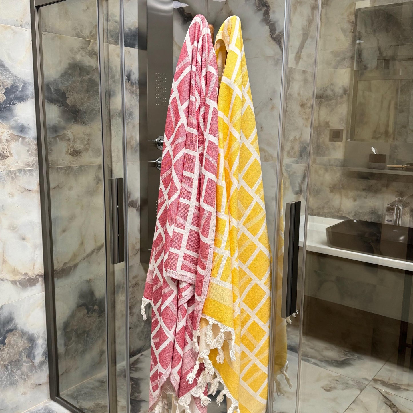 Personalized Turkish Cotton Beach Towel: Custom Embroidery Gift