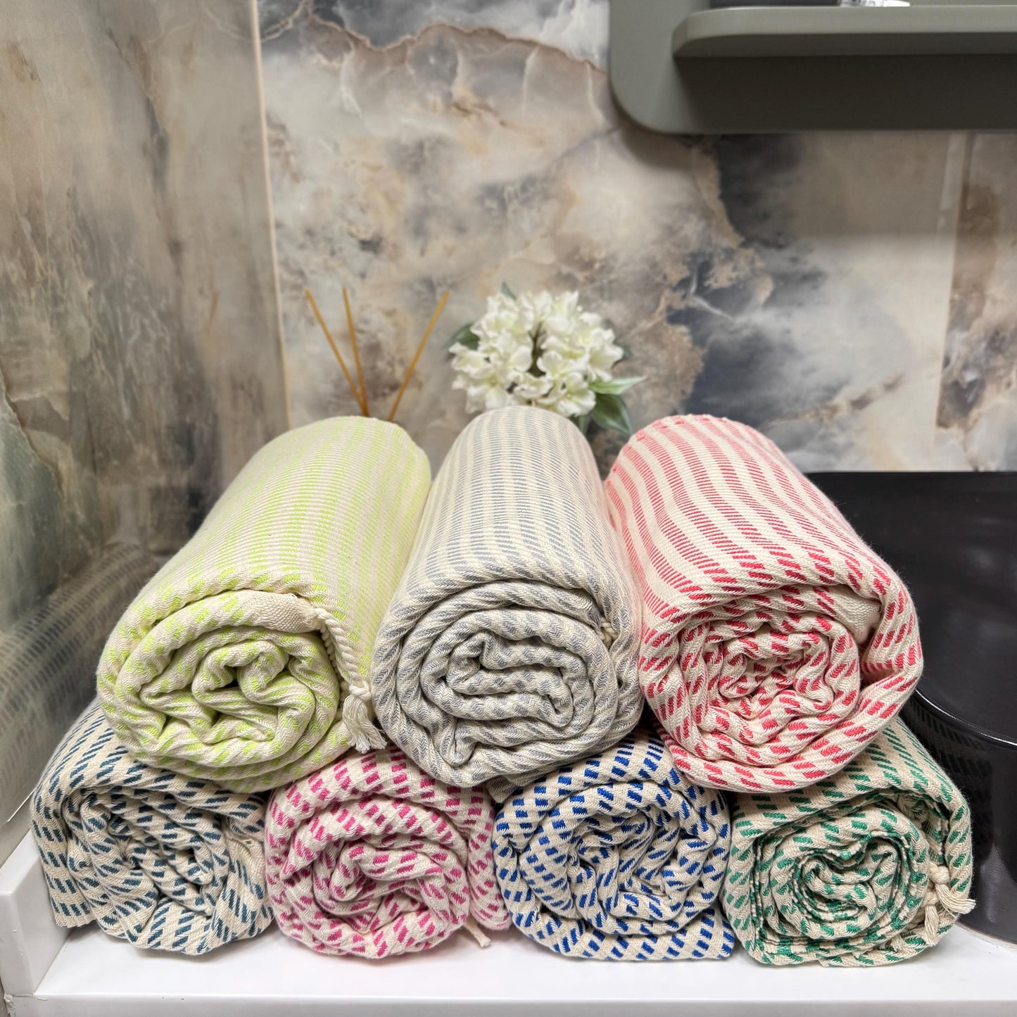 Personalized Turkish Towel: Embroidered Organic Cotton Wedding Favor