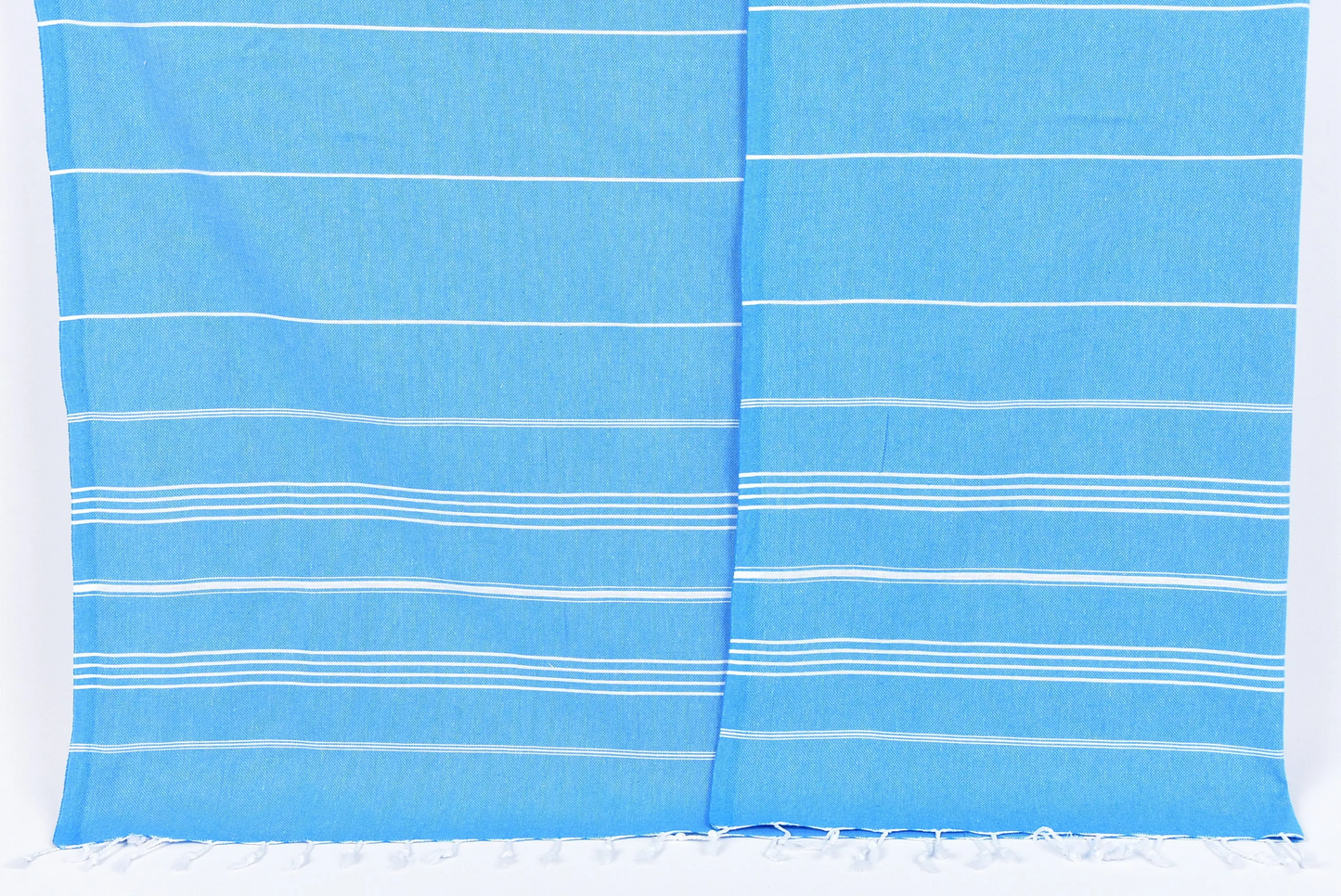 Winter Blanket Turkish Cotton Beige Striped, 63x87 Inches