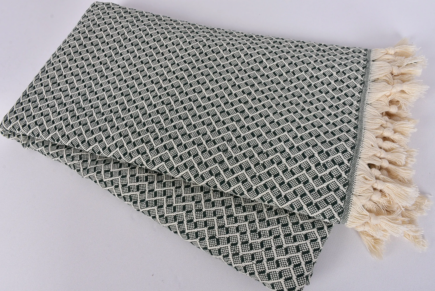 Winter Blanket Turkish Cotton Herringbone Bedspread, 91x95 Inches