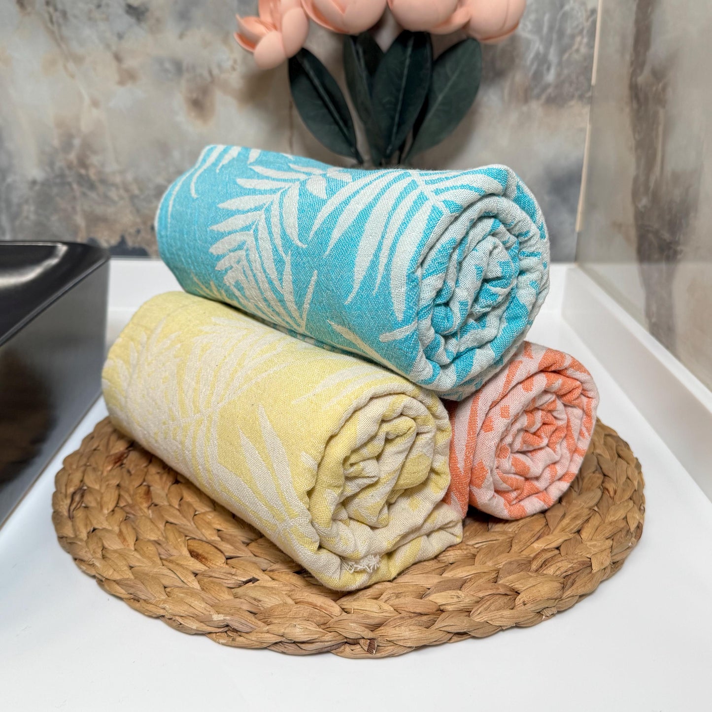 Personalized Turkish Beach Towel: Handwoven Cotton Peshtemal, Bachelorette Gift
