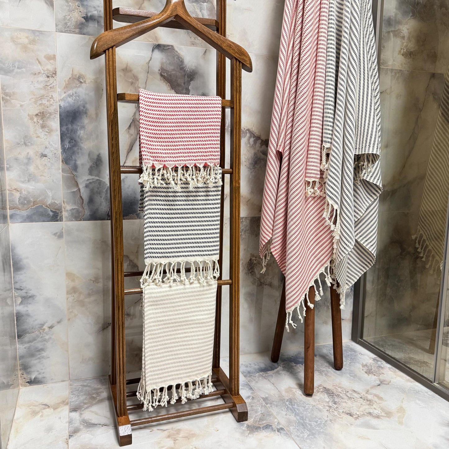 Personalized Turkish Beach Towel, Handwoven Cotton Peshtemal, Wedding Gift