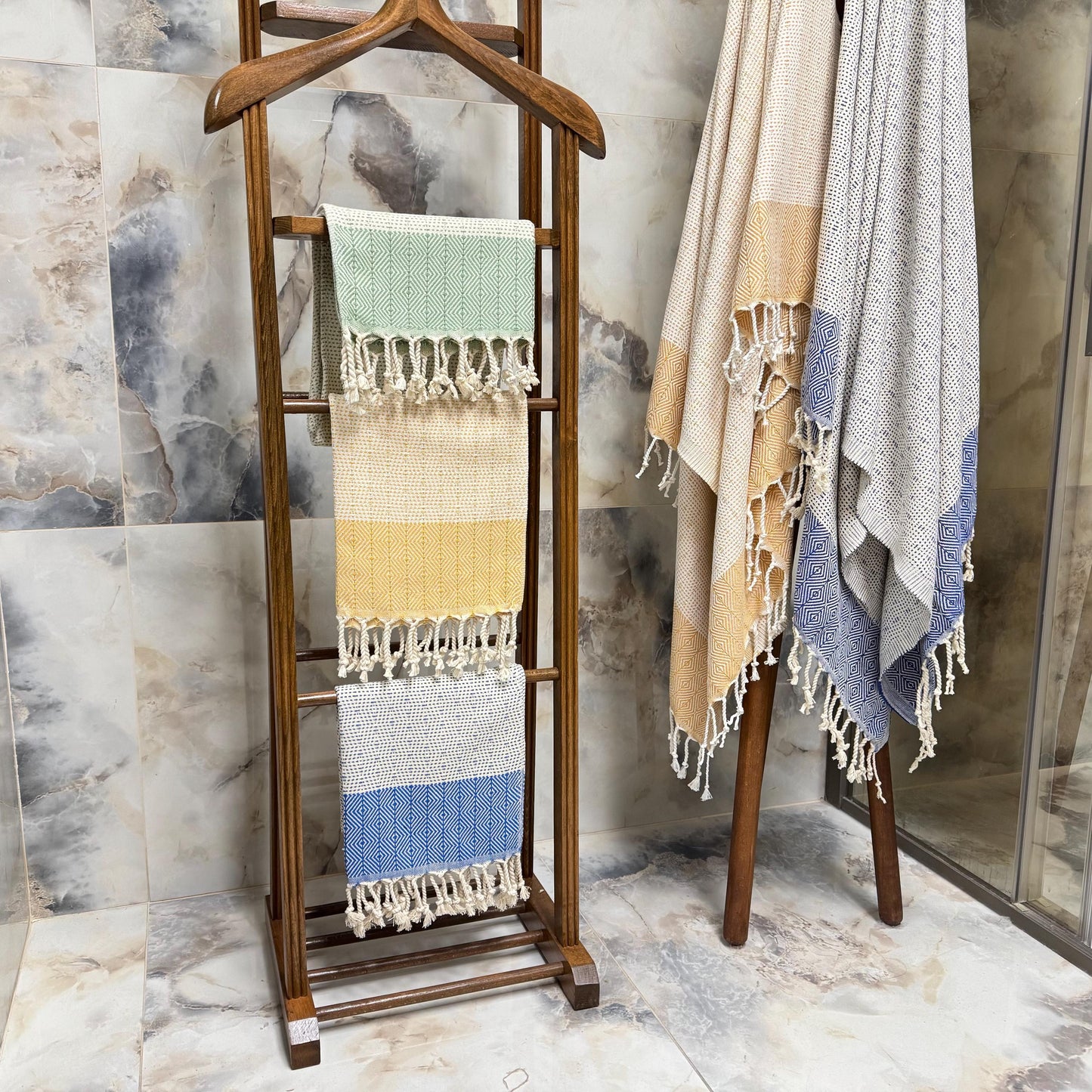 Personalized Turkish Beach Towel: Embroidered Cotton Peshtemal Gift
