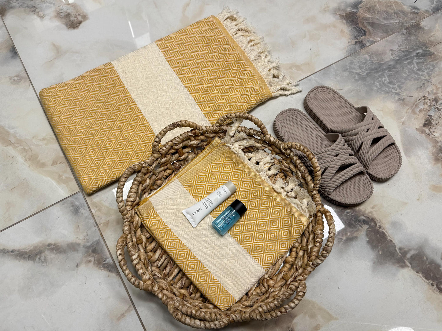 Personalized Turkish Beach Towel: Handwoven Cotton Peshtemal, Bridal Gift