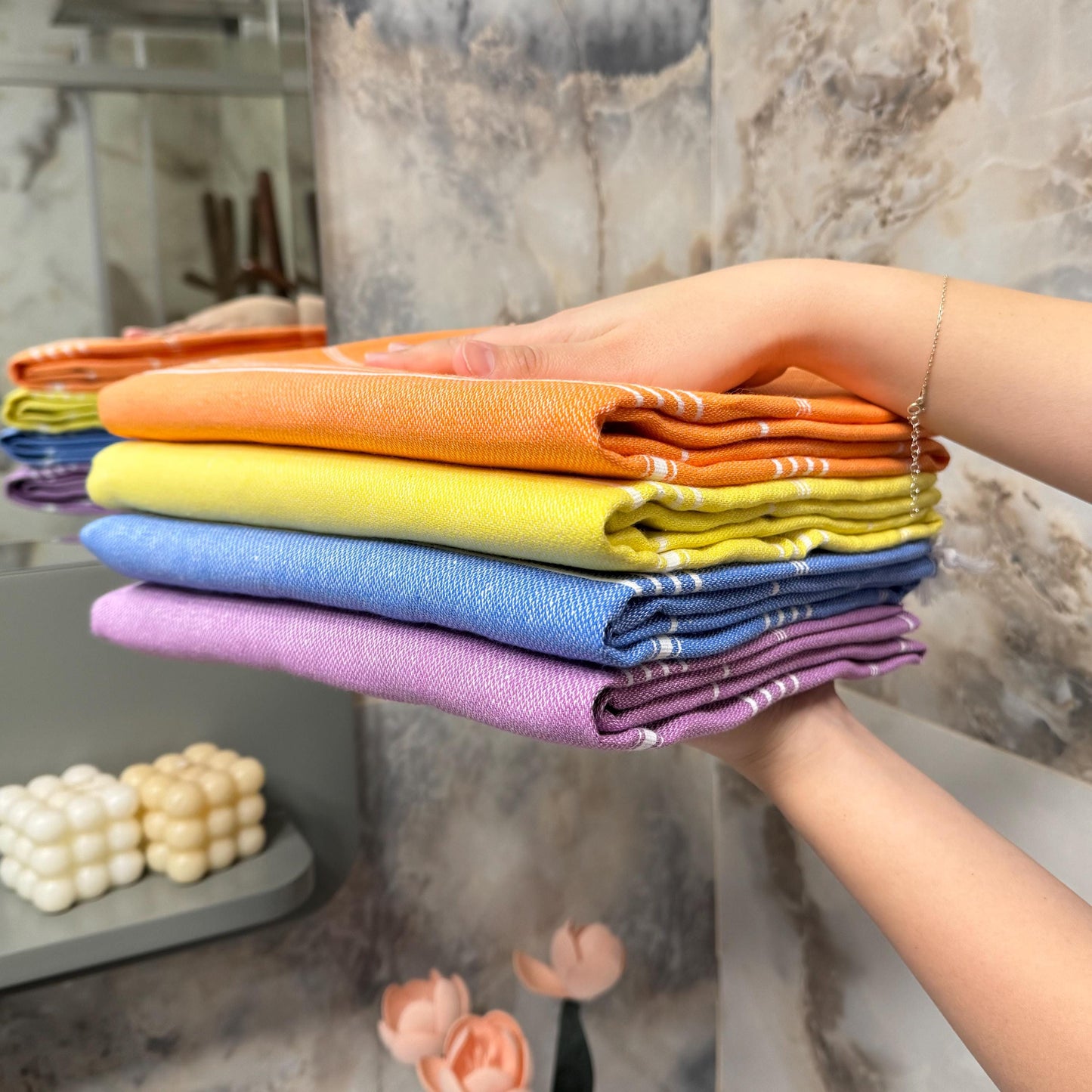 Handwoven Turkish Peshtemal Towel: Personalized Cotton Beach Towel