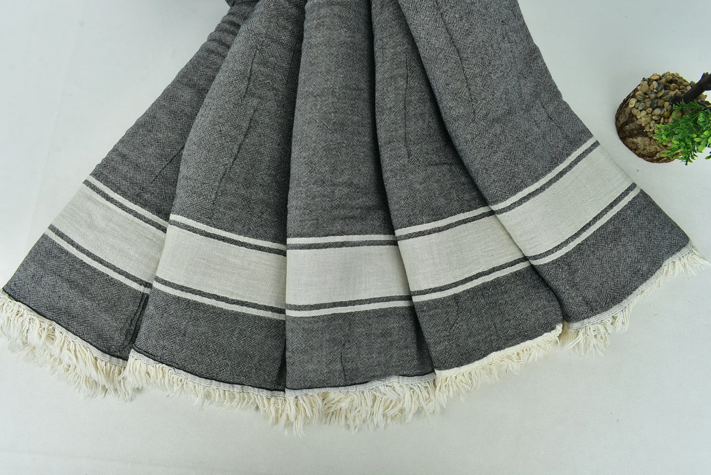 Bedcover Home Decor Black Striped Throw Blanket, 60x71 Inches