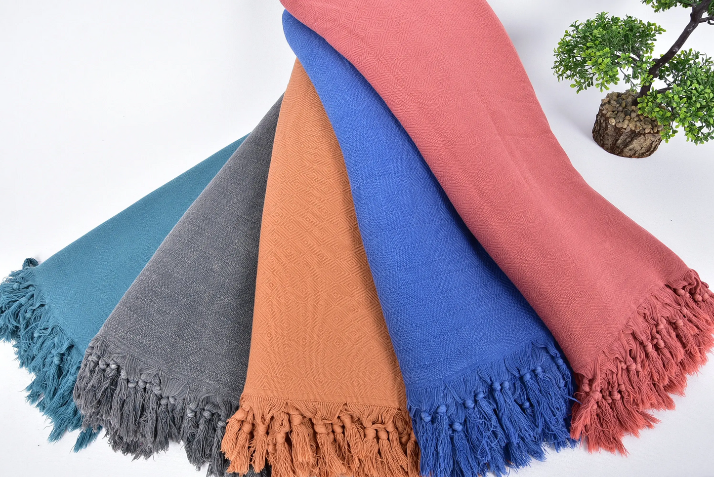 Winter Blanket Turkish Cotton Beige, 71x107 Inches