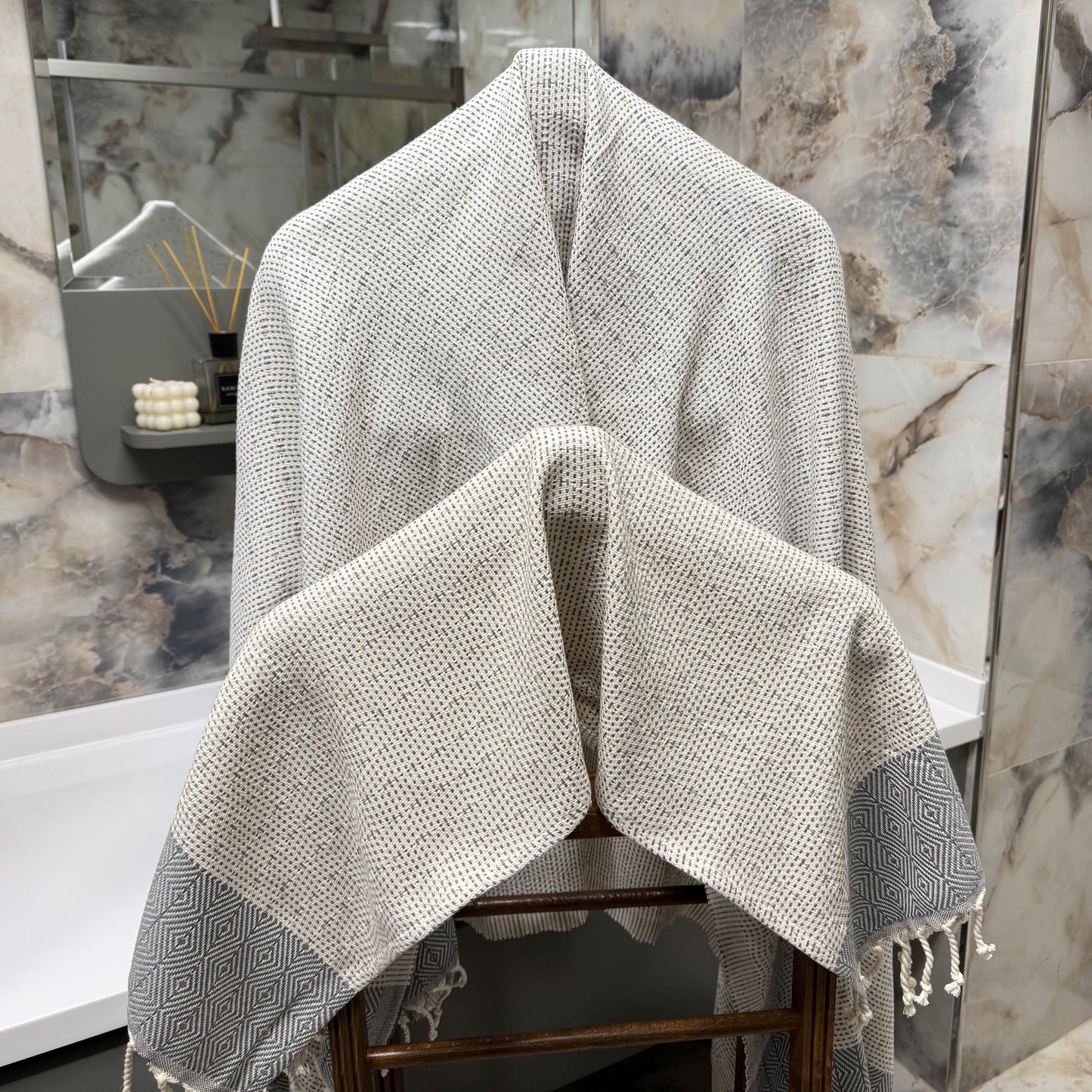 Personalized Turkish Cotton Towel, Custom Embroidery Gift