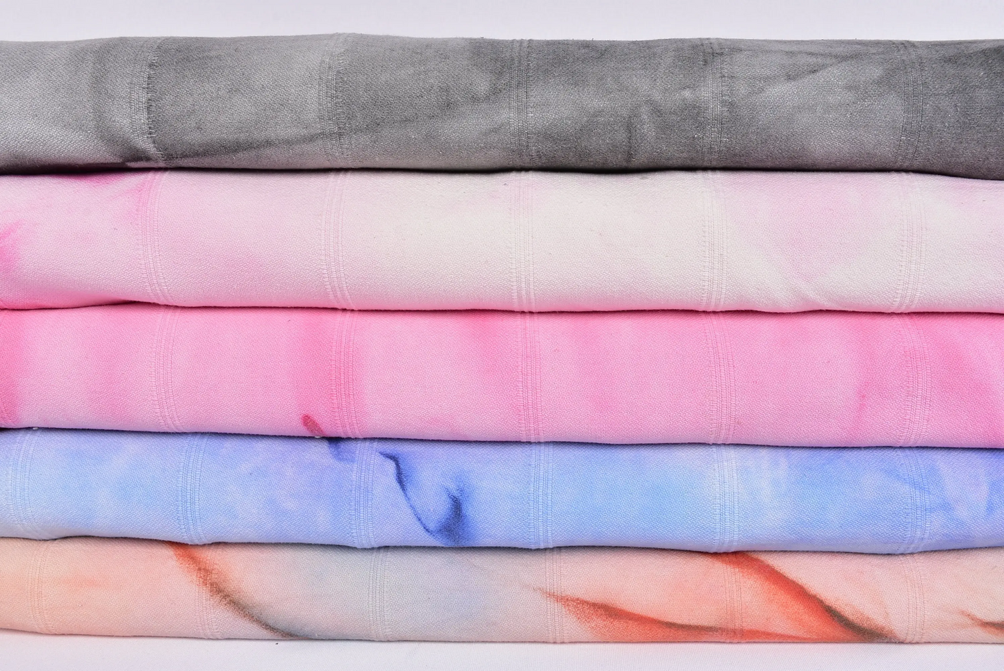 Winter Blanket Throw Turkish Cotton Striped Beige, 79x95 Inches
