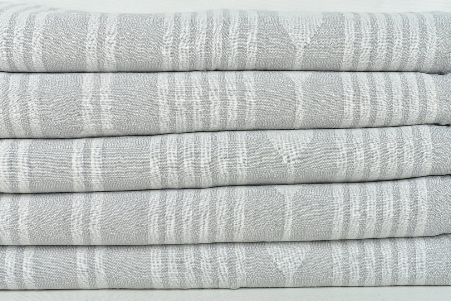 Handwoven Gray Patterned Blanket, Turkish Bedspread, 60x83 Inches