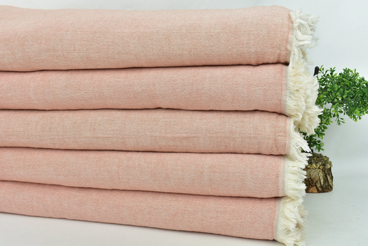 Wohndecke Beige Gestreift, 152x231 cm Tagesdecke