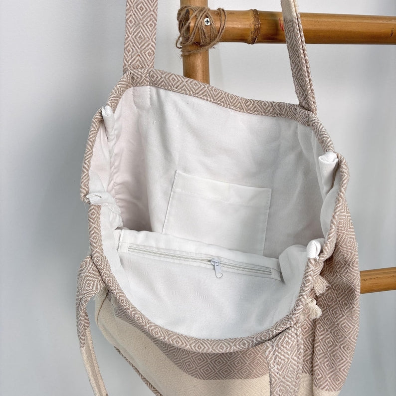 Pebble Bay Convertible Turkish Towel Beach Bag