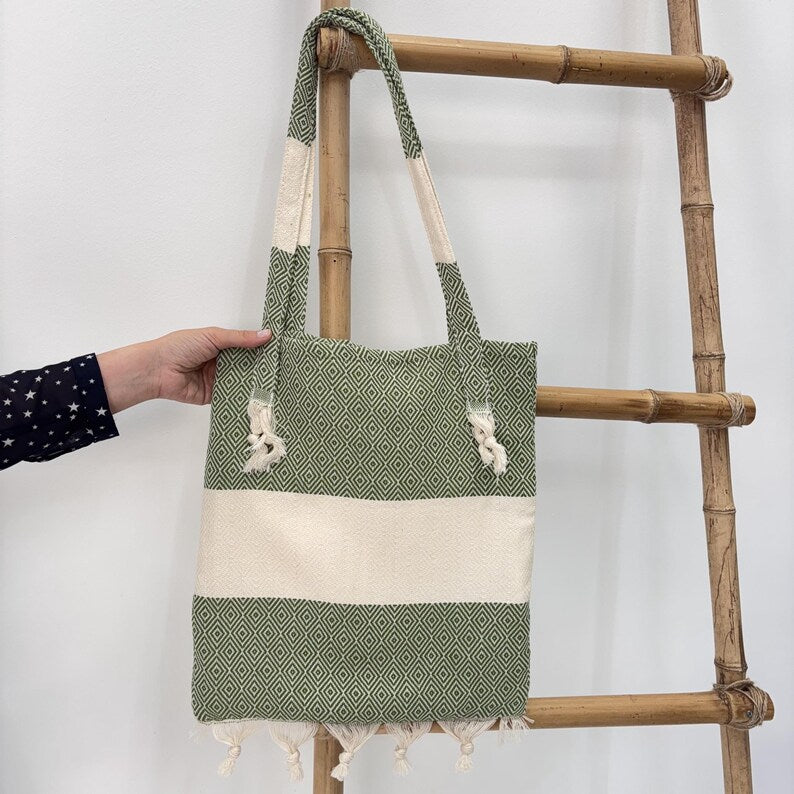 Sage Horizon Convertible Turkish Towel Beach Bag