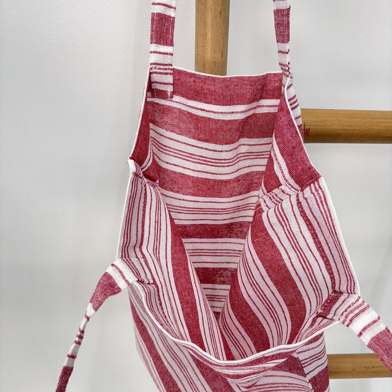 Pera Stripe Convertible Turkish Towel Beach Bag