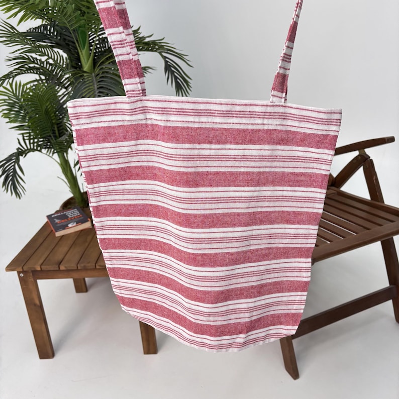 Pera Stripe Convertible Turkish Towel Beach Bag
