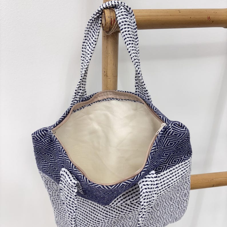 Bosphorus Grid Convertible Turkish Towel Beach Bag