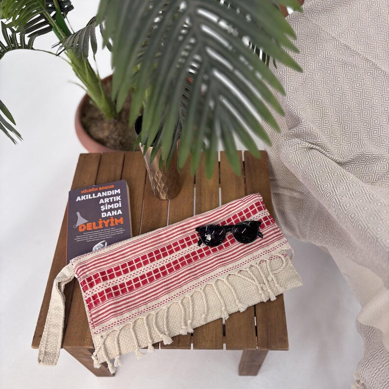 Anatolian Ember Convertible Turkish Towel Beach Bag