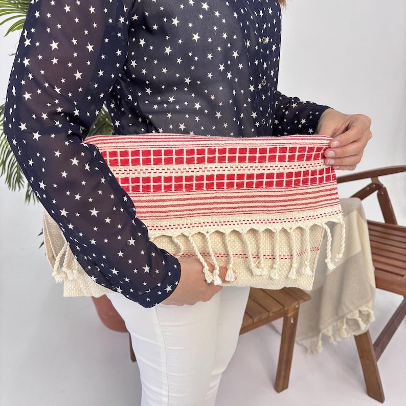 Anatolian Ember Convertible Turkish Towel Beach Bag