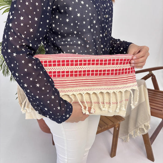 Anatolian Ember Convertible Turkish Towel Beach Bag
