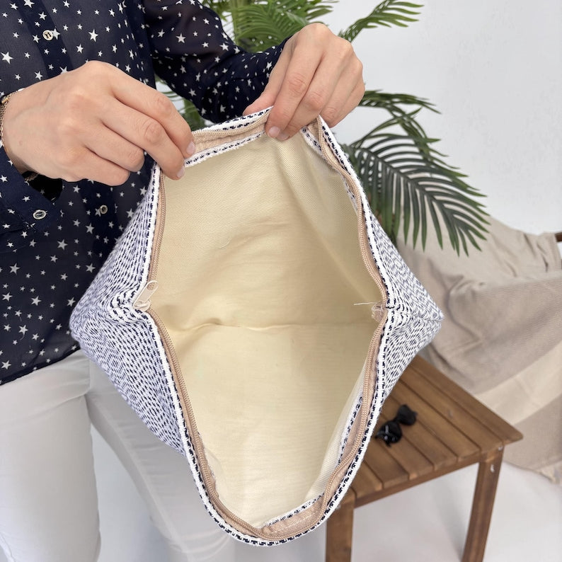 Moonstone Weave Convertible Turkish Towel Beach Bag