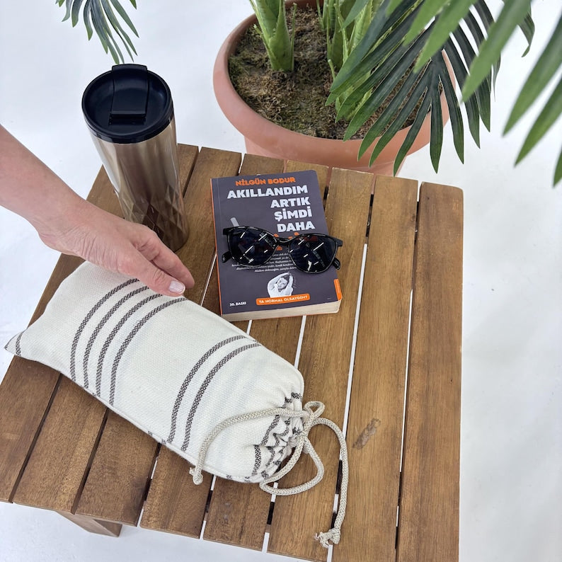 Nomad Line Convertible Turkish Towel Beach Bag