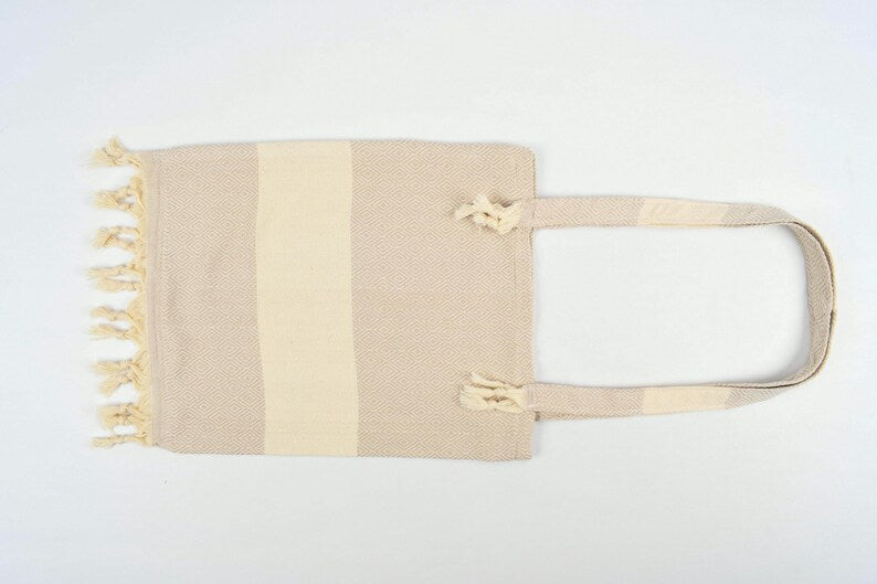 Ivory Dune Convertible Turkish Towel Beach Bag