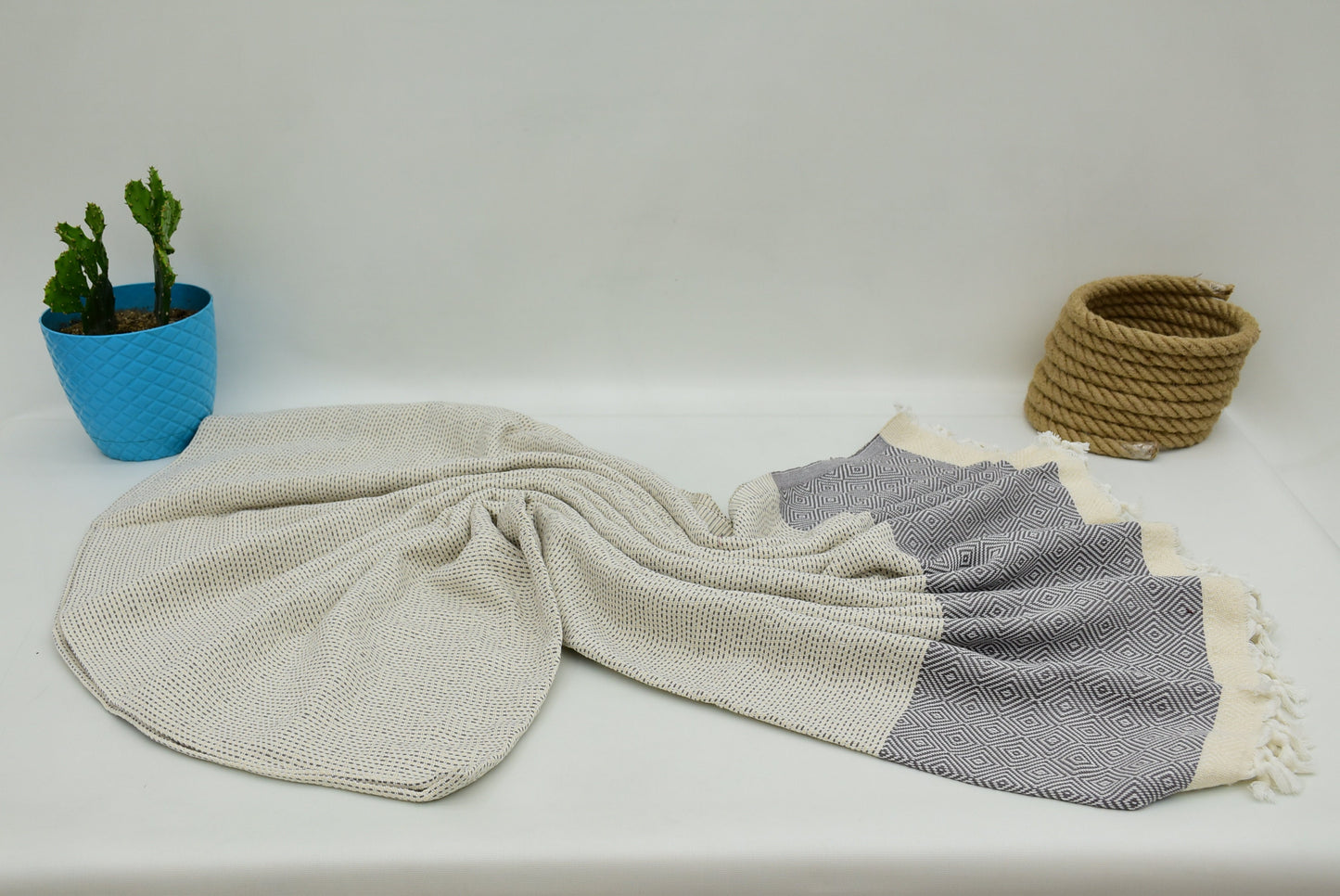 Turkish Blanket,Blanket,Throw, Sax Blue,Yellow,Pink,Taba,Gray,Mint,Fuchsia,Black Diamond Blankets Bed Cover Organic Cotton Towels Iso-Nfs-Pk