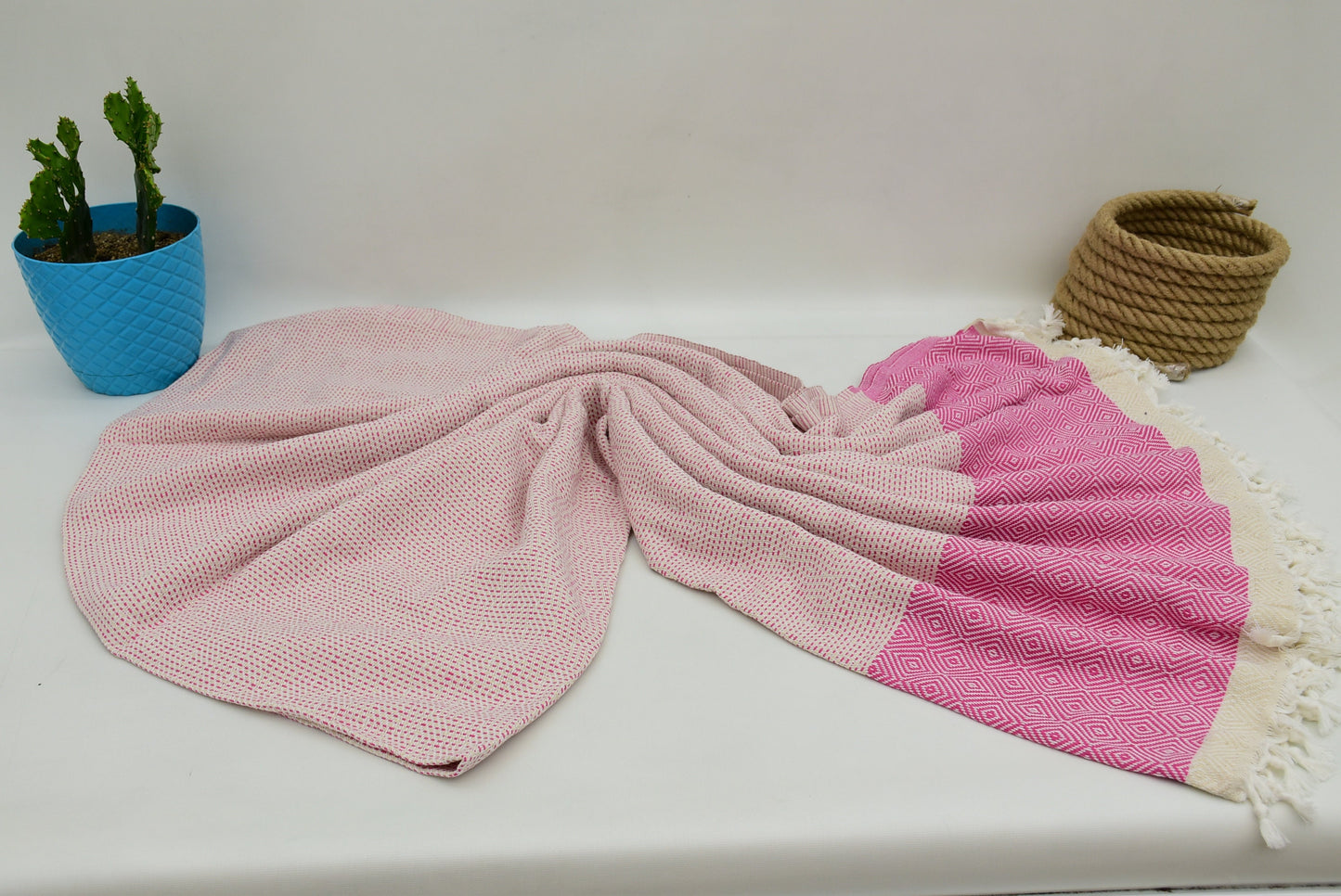 Turkish Blanket,Blanket,Throw, Sax Blue,Yellow,Pink,Taba,Gray,Mint,Fuchsia,Black Diamond Blankets Bed Cover Organic Cotton Towels Iso-Nfs-Pk