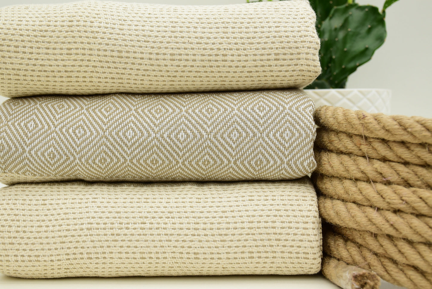 Blanket,Turkish Blanket,Throw, Beige Diamond Blankets Bed Cover Organic Cotton Towels,79x90 Towel, Home Decor Blanket,Diamond, Iso-PK-nfs