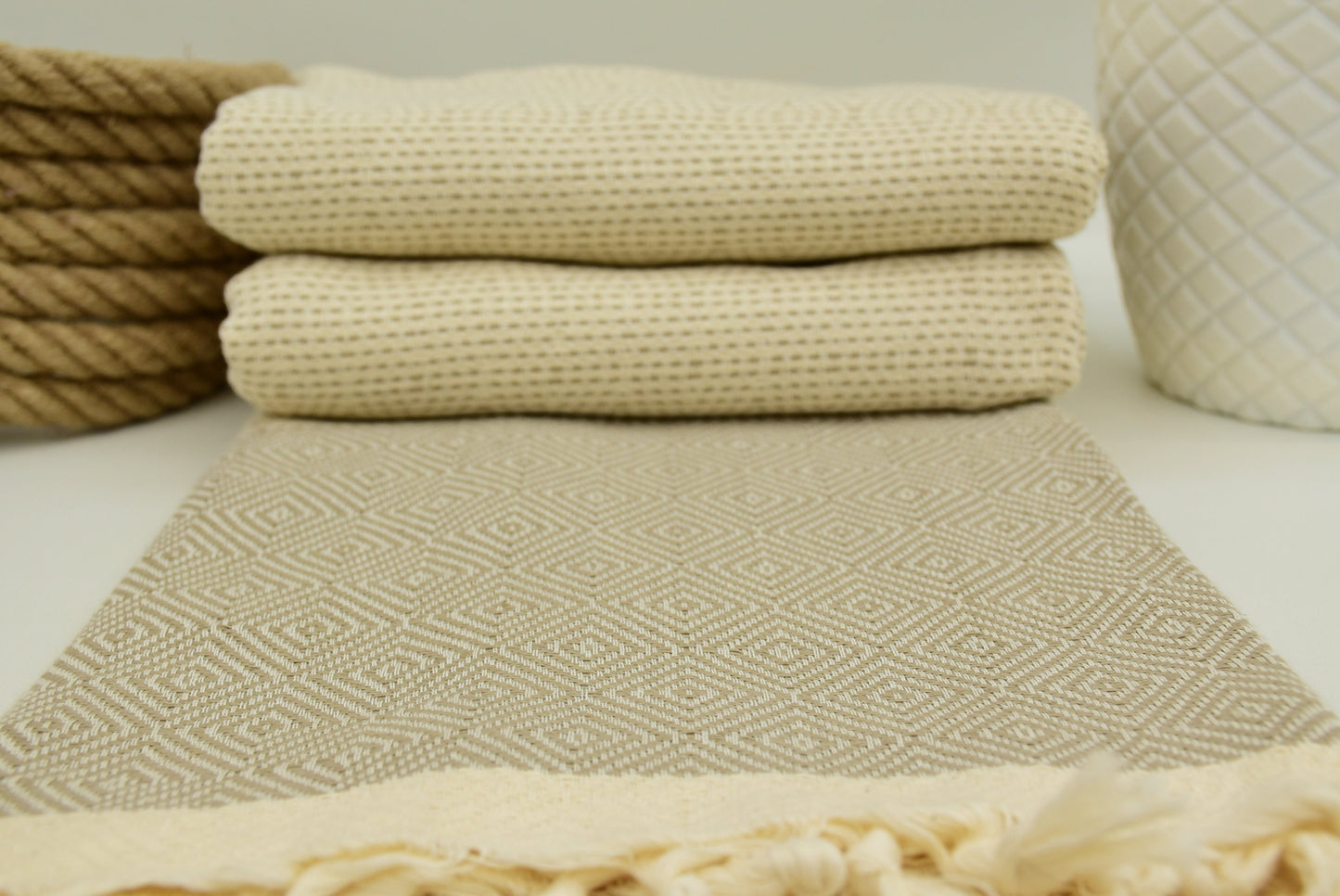Blanket,Turkish Blanket,Throw, Beige Diamond Blankets Bed Cover Organic Cotton Towels,79x90 Towel, Home Decor Blanket,Diamond, Iso-PK-nfs