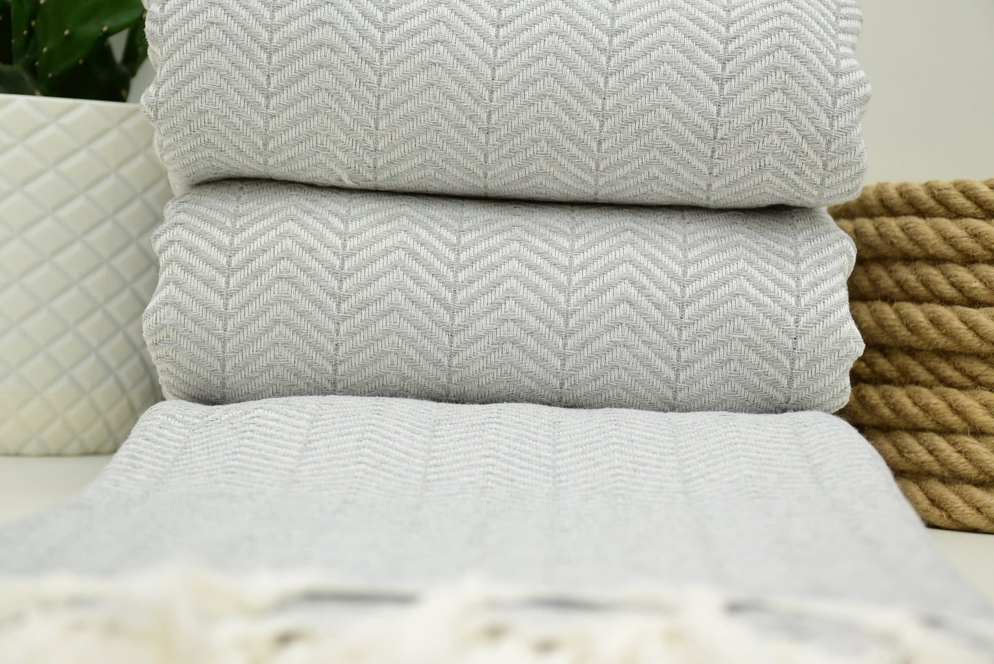79x90 Light Gray Blanket, Zigzag Turkish Blanket,Large Bedspread,Bed Cover,Turkish Beach Towel 200x230cm Blanket Throw, Soft Bct-Arrw-Pk