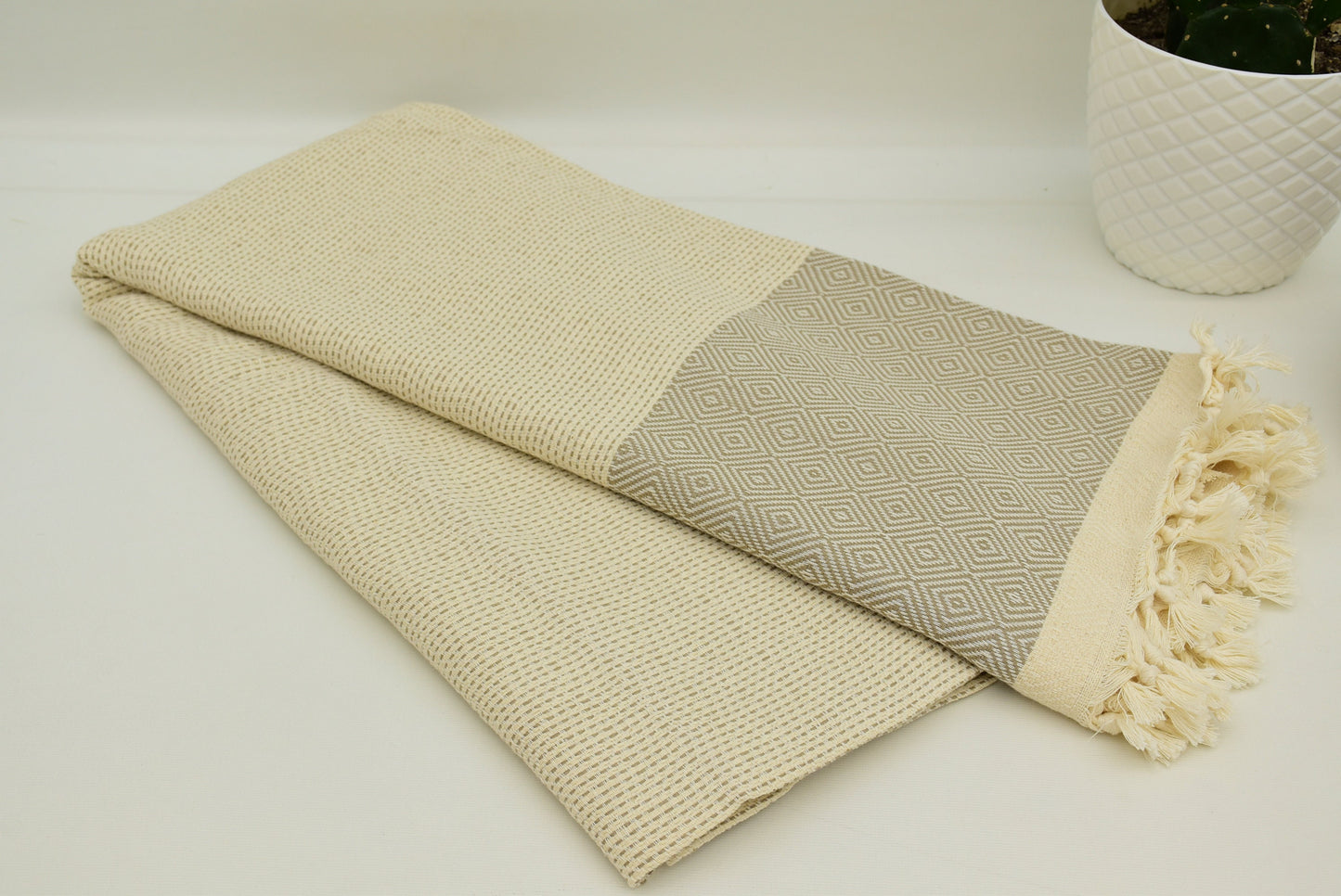 Blanket,Turkish Blanket,Throw, Beige Diamond Blankets Bed Cover Organic Cotton Towels,79x90 Towel, Home Decor Blanket,Diamond, Iso-PK-nfs